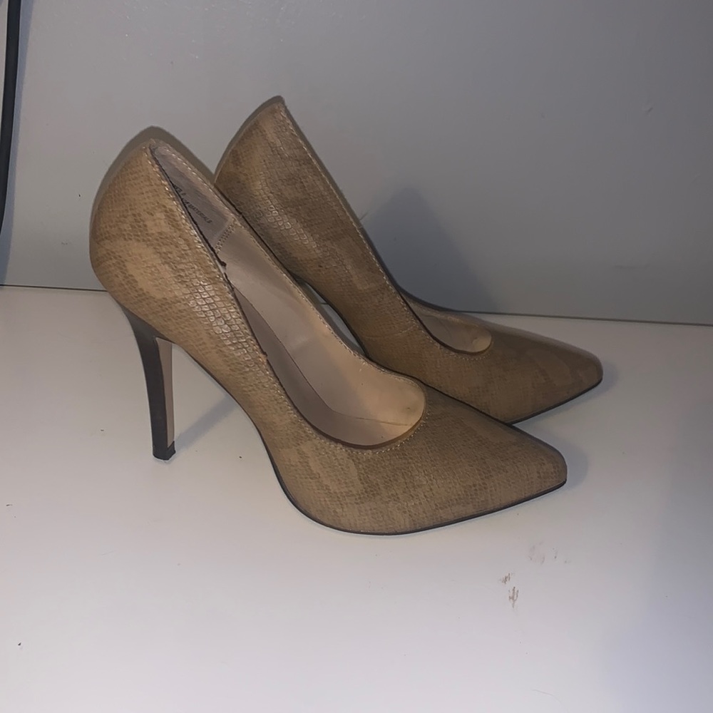 Snake print heels